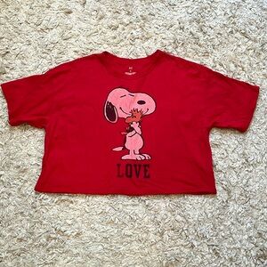 aeo Peanuts Crop Tee